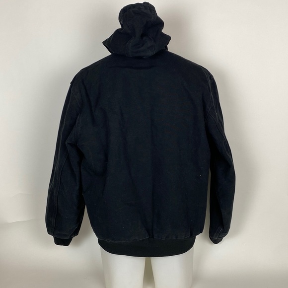 Carhartt X Sunrise Mens Black Full Zip Canvas Jacket Hoodie Made in USA Size L - Picture 3 of 14